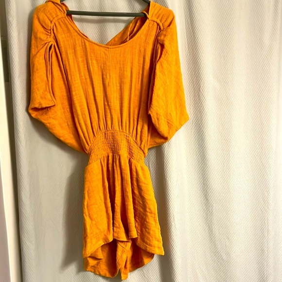 Free People Women's Orange Romper size x-small. - Picture 1 of 8